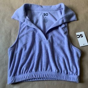 Lavender collared Top